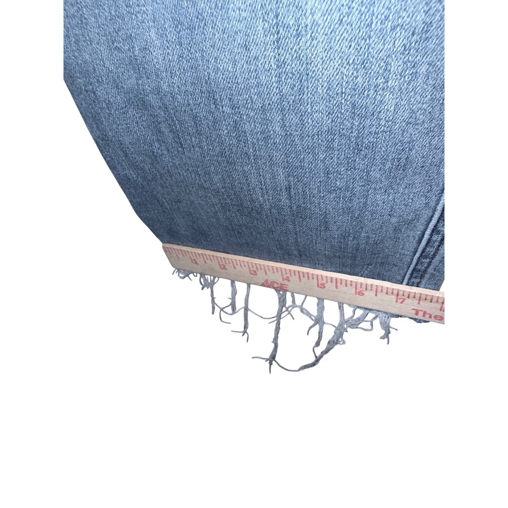 Judy Blue High Rise Dad Jean Medium Wash Distressed Raw Hem Size 9/29 Womens - Picture 9 of 12